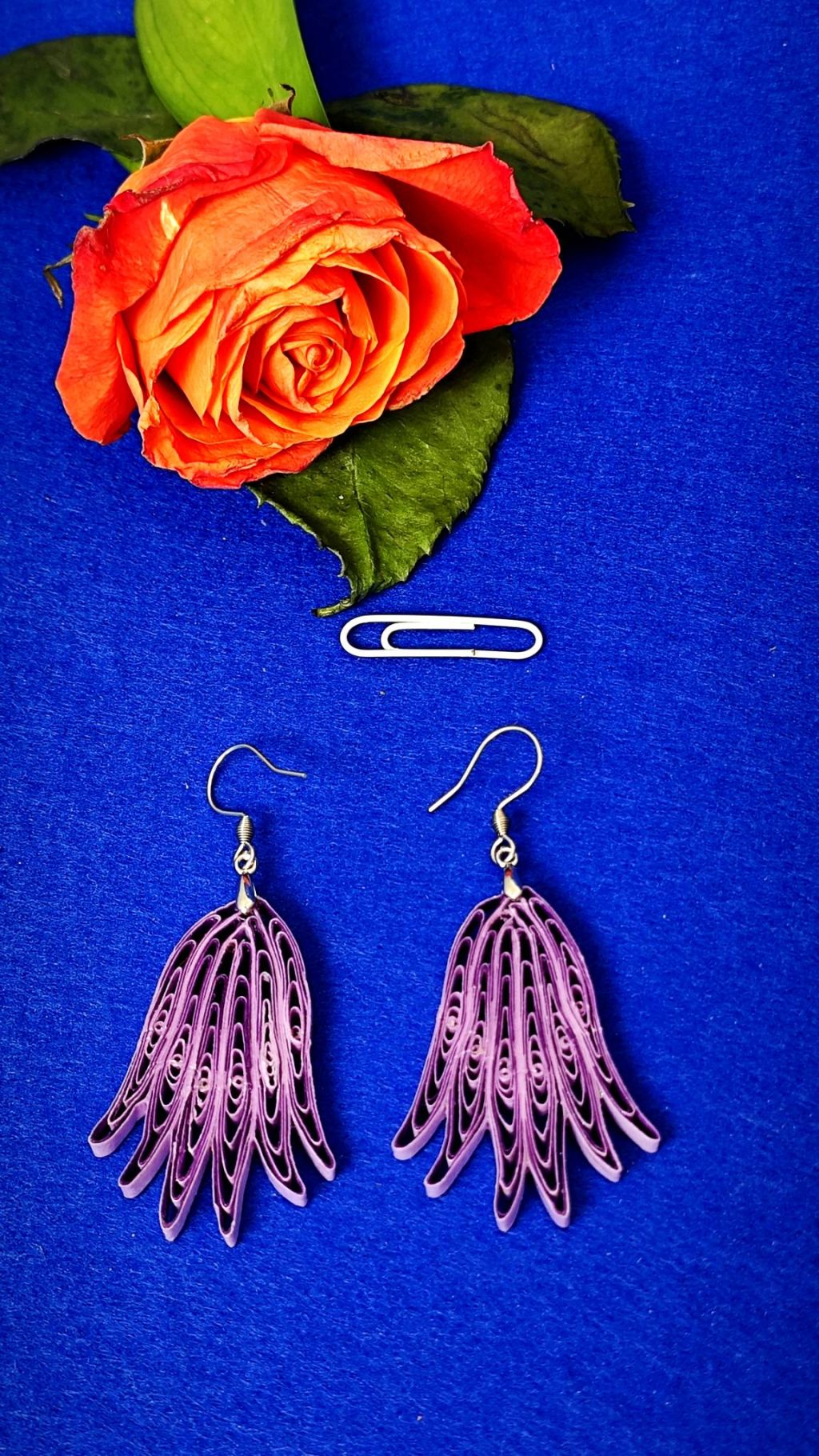 Серьги квиллинг-графика.