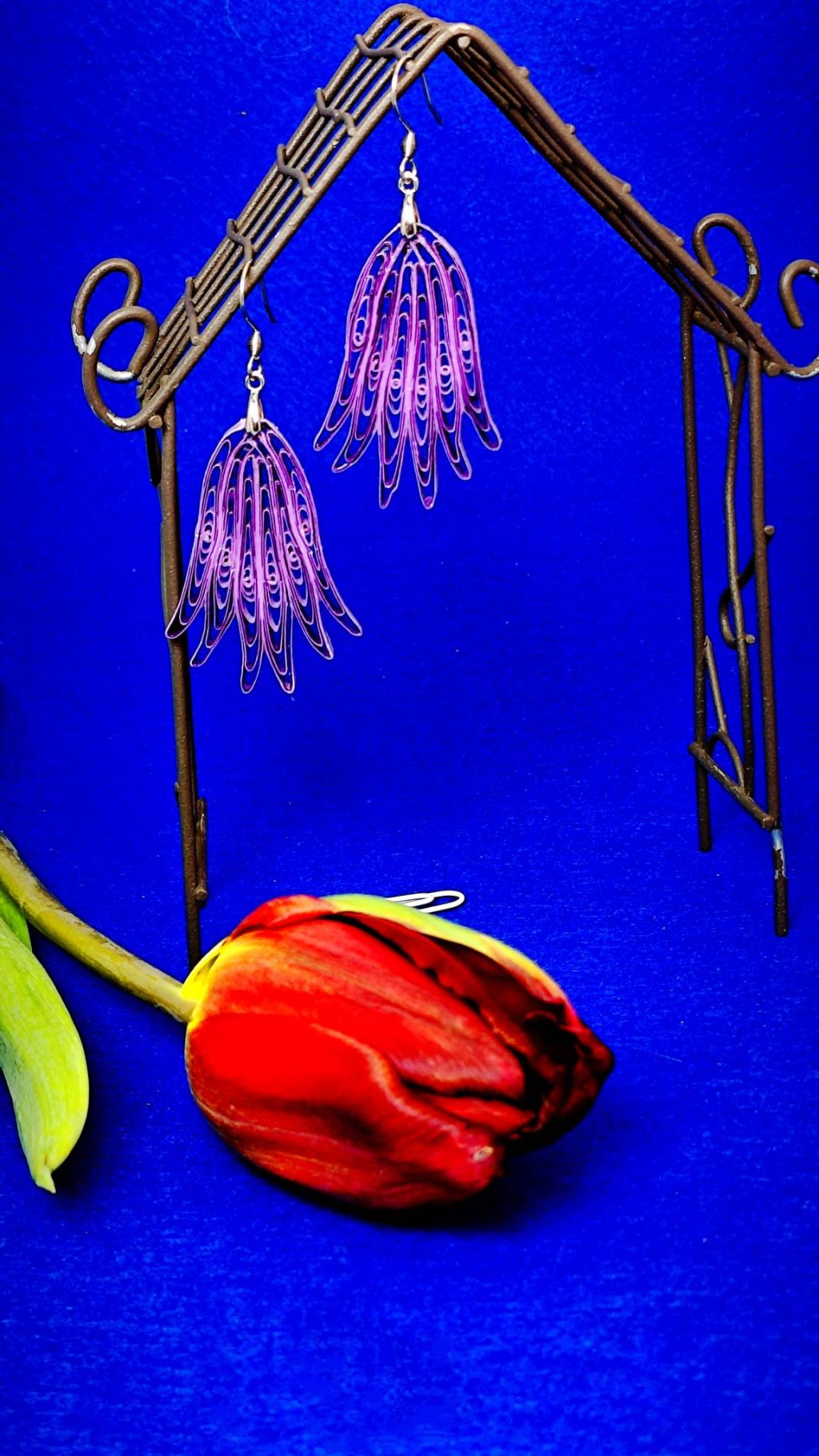 Серьги квиллинг-графика.