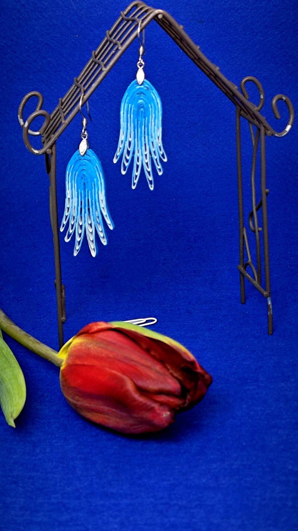 Серьги квиллинг-графика