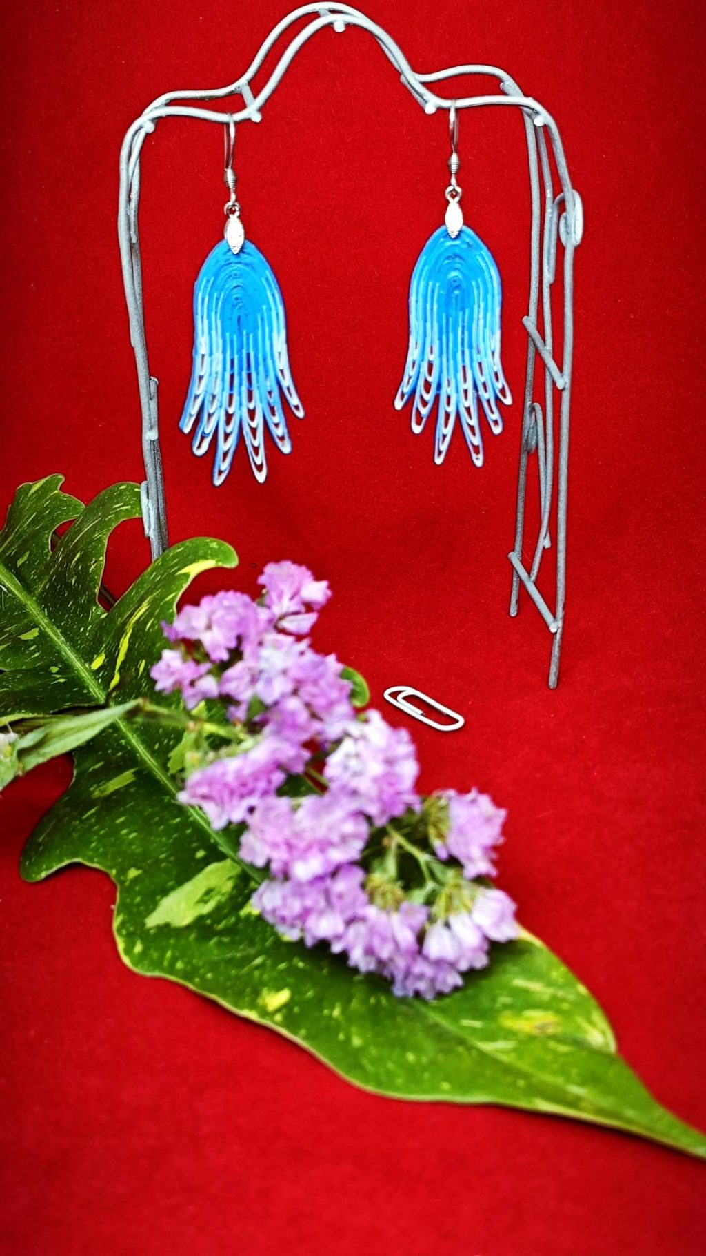 Серьги квиллинг-графика