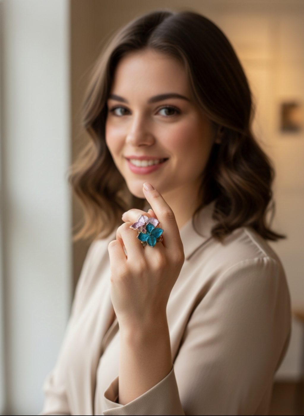 Кольцо Гортензия