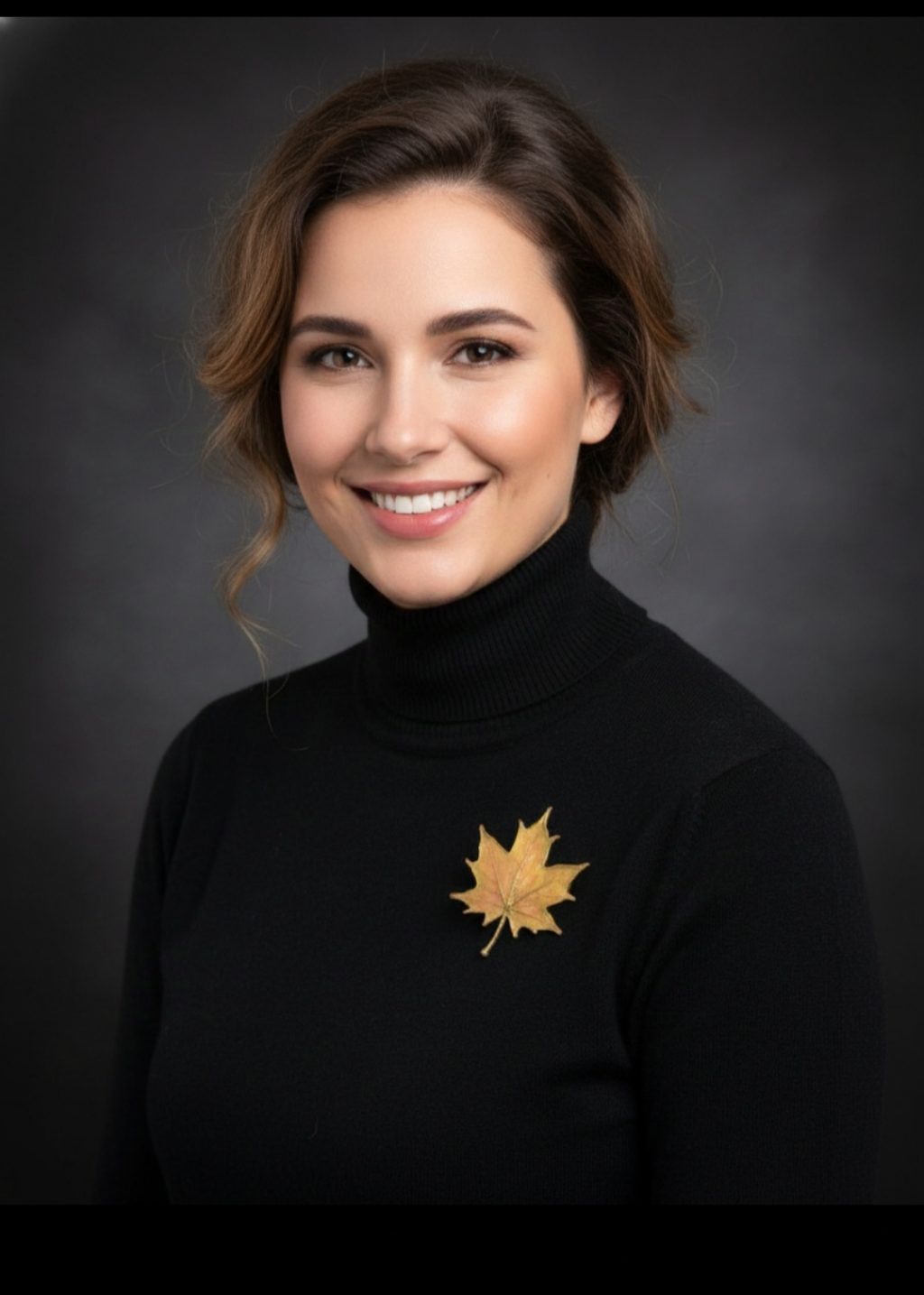 Клён осенний брошь