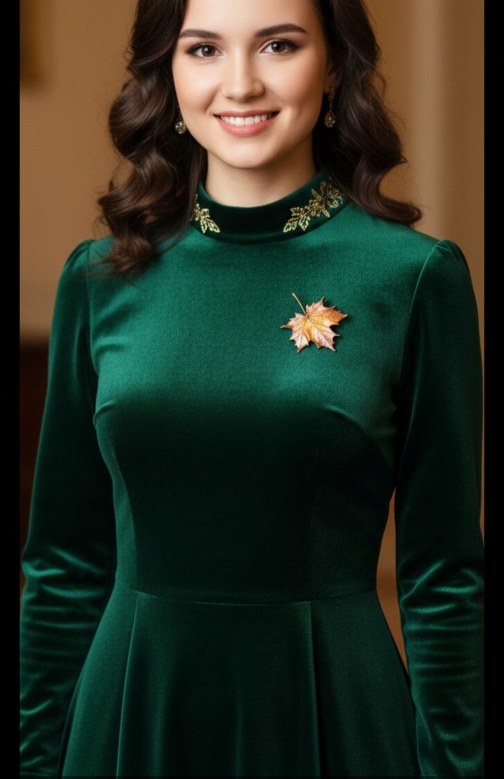 Золотая осень брошь