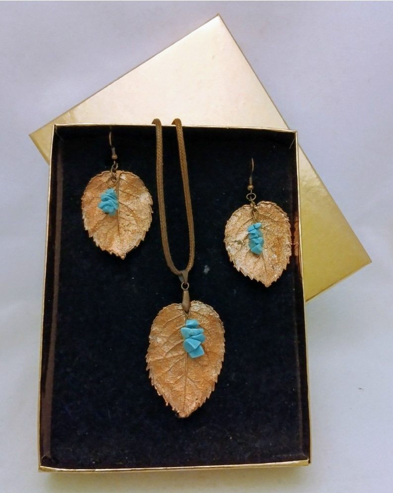 Роза с бирюзой комплект