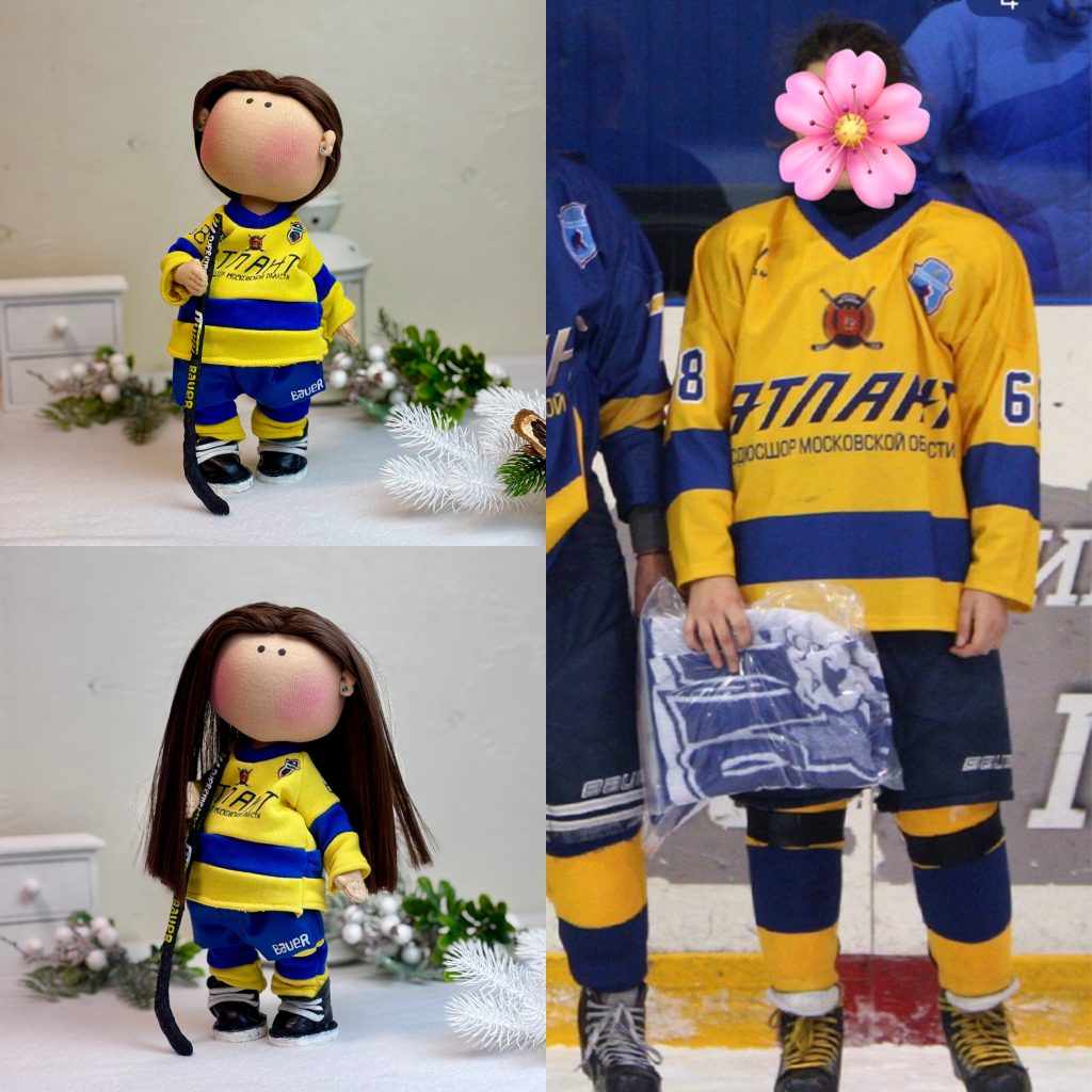 Портретная текстильная кукла по фотографии