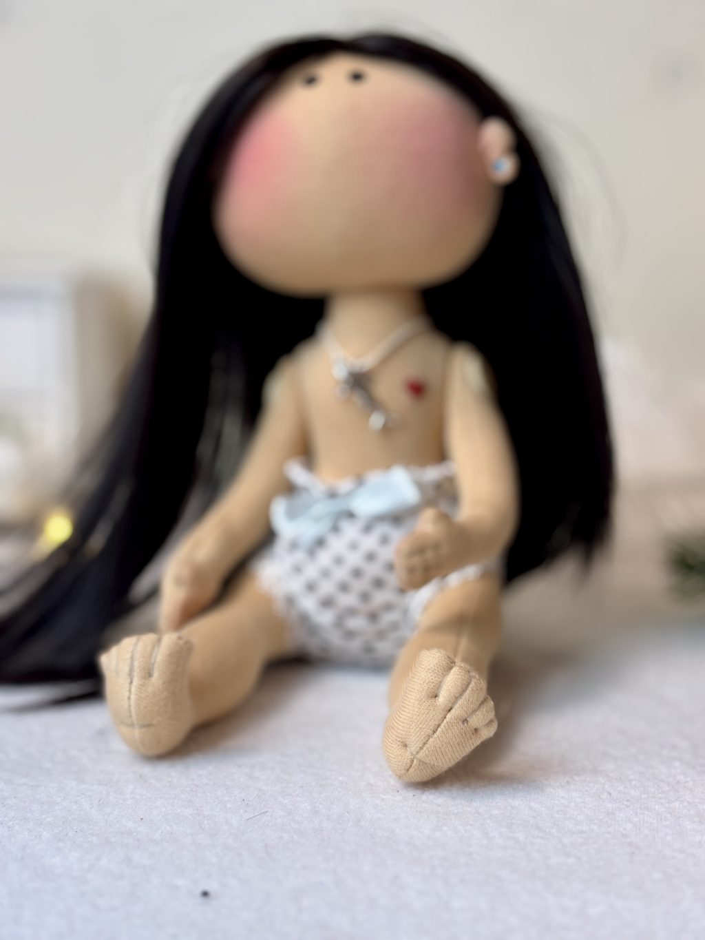 Портретная текстильная кукла по фотографии