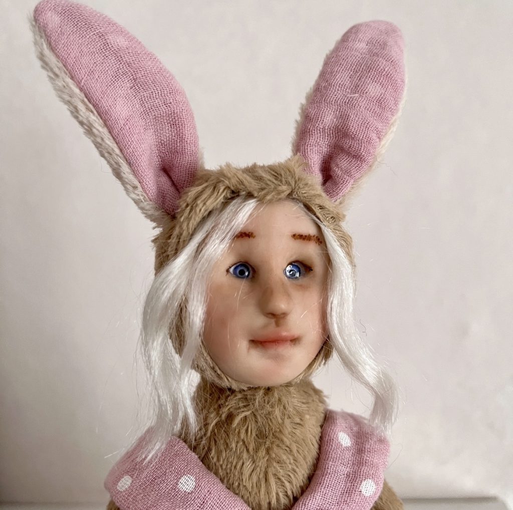 Авторская интерьерная игрушка Зайка тедди-долл