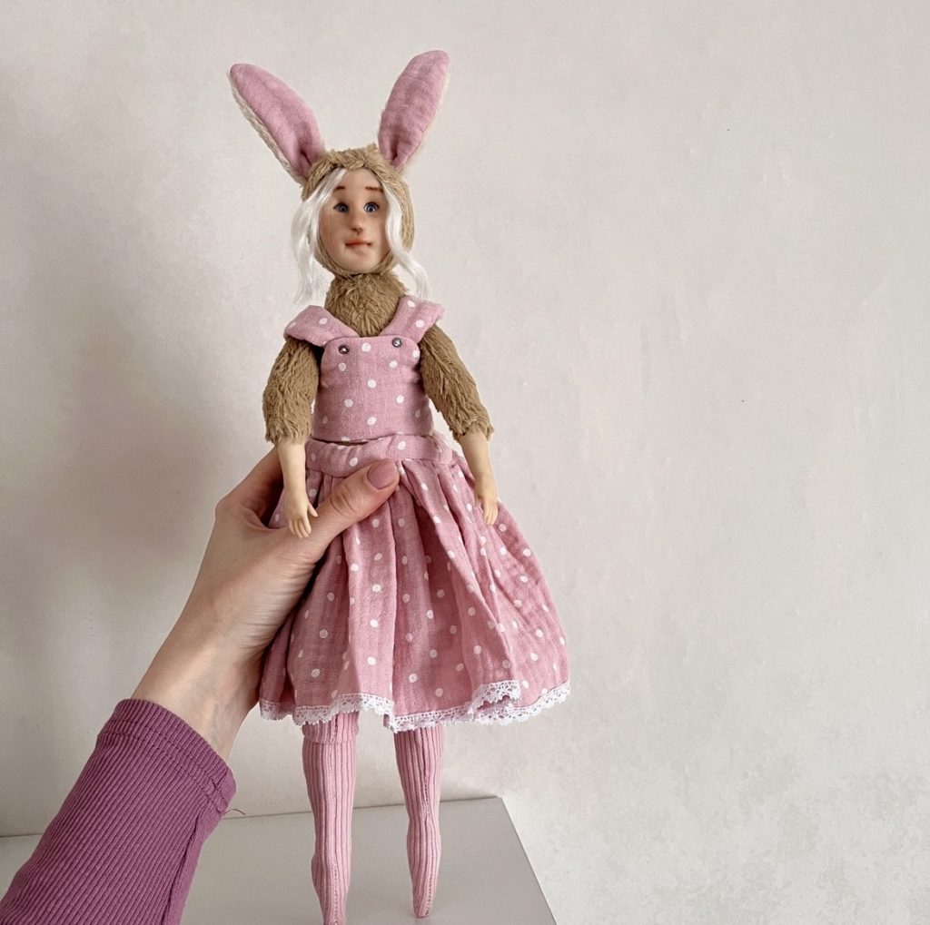 Авторская интерьерная игрушка Зайка тедди-долл