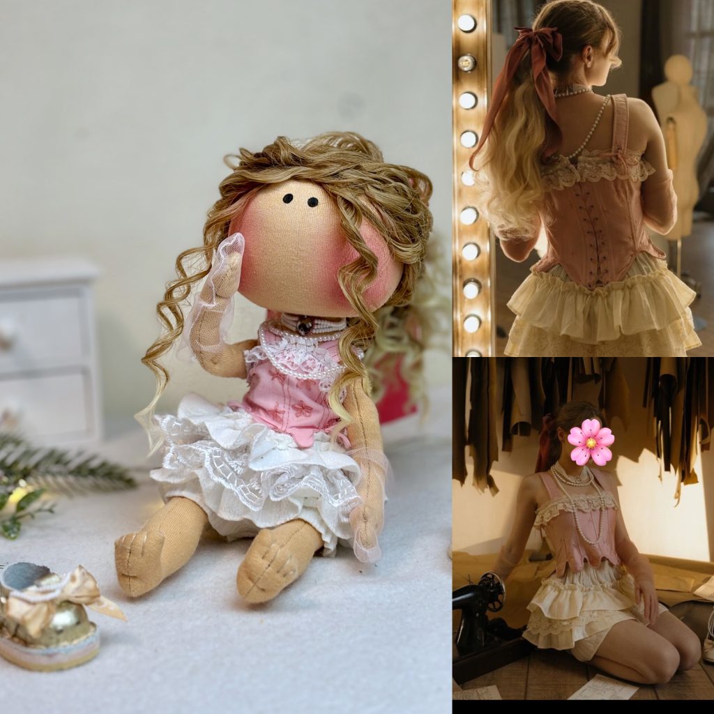 Портретная текстильная кукла по фотографии