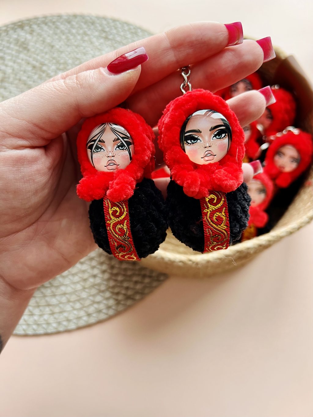 Брелоки ручной работы «Матрешки»