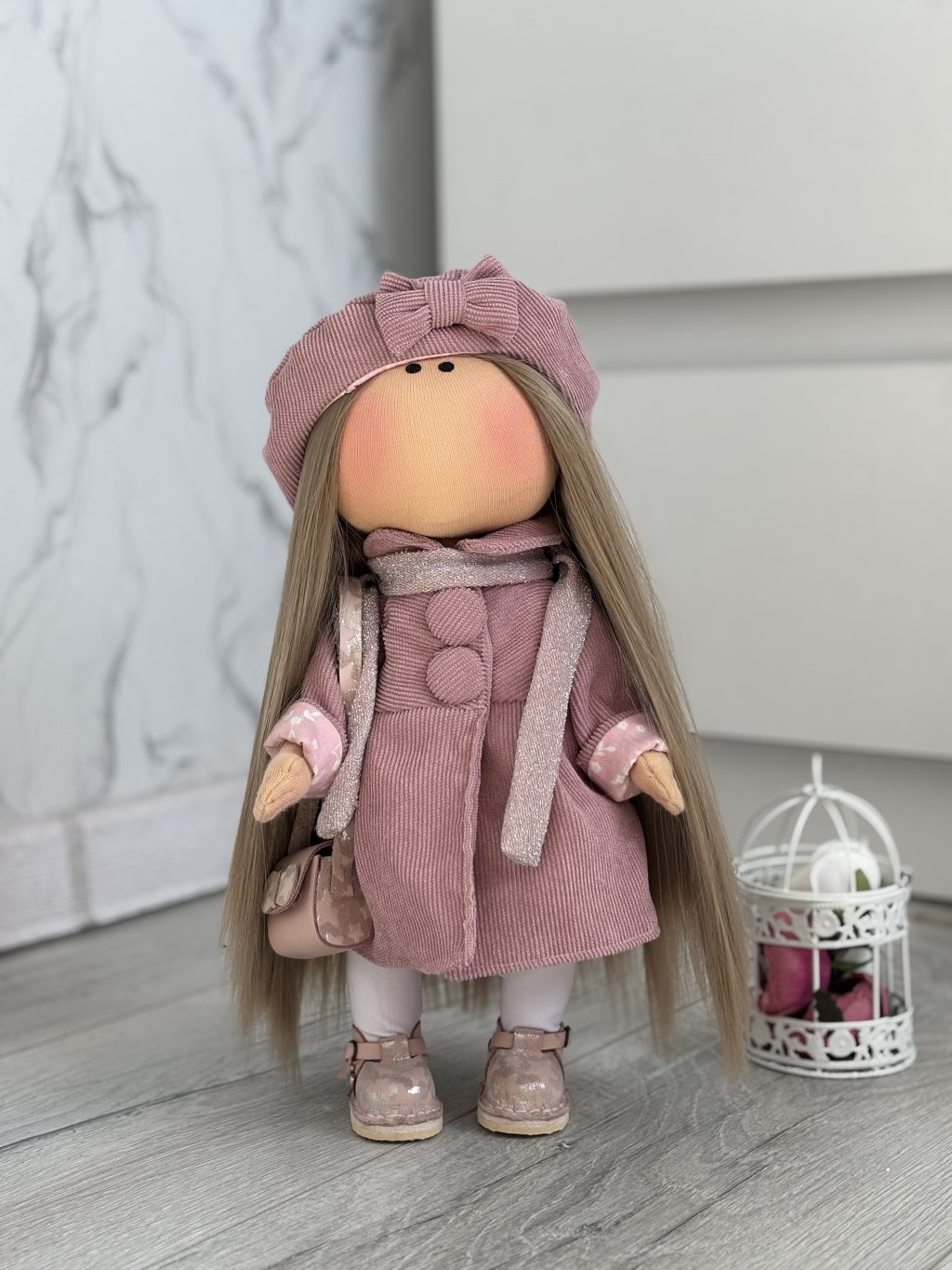 Портретная текстильная кукла по фотографии