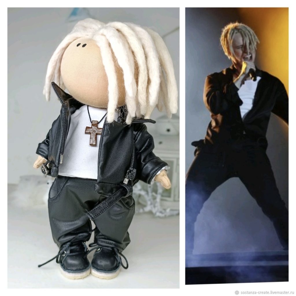 Портретная текстильная кукла по фотографии