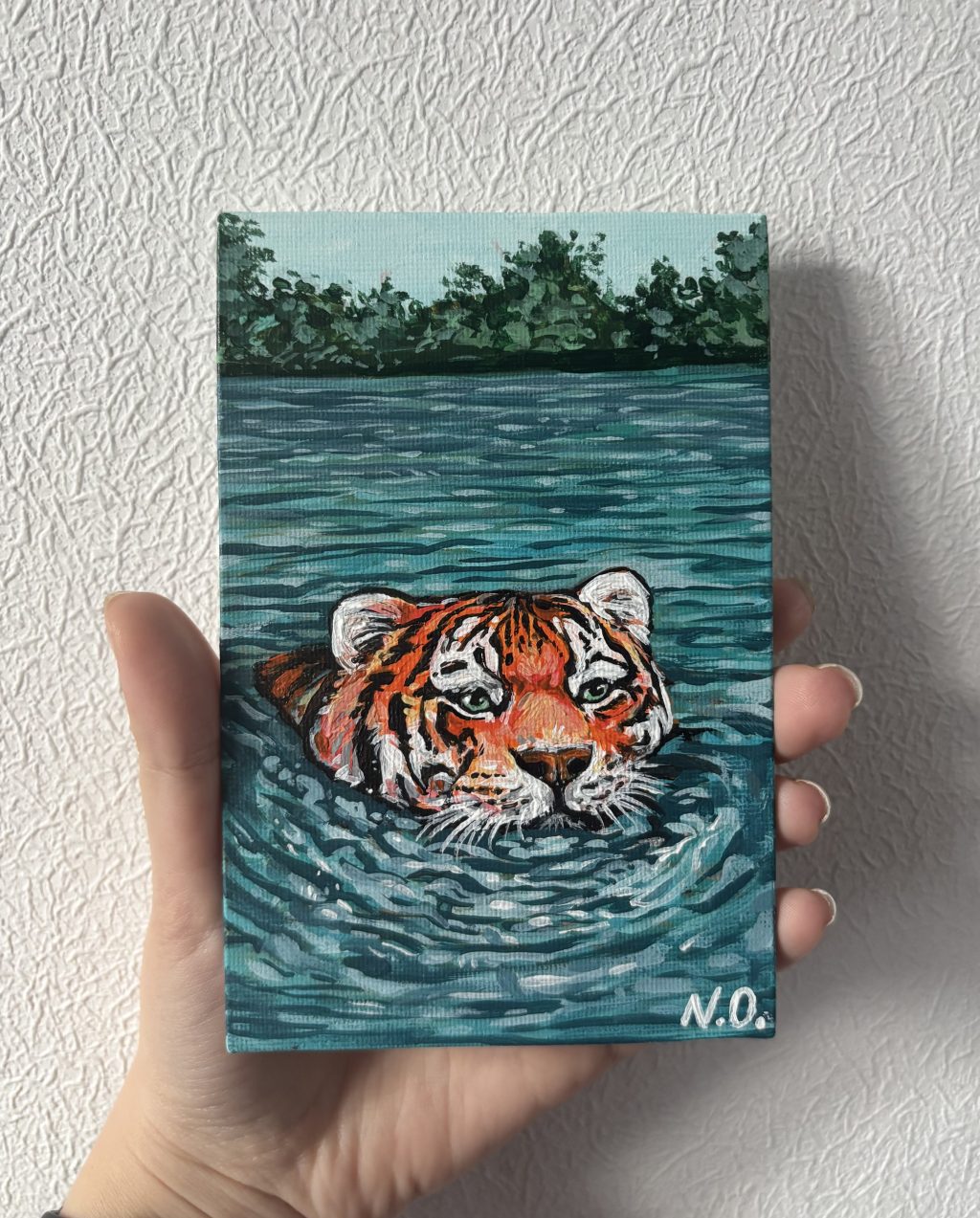 Картина «Тигр в реке»