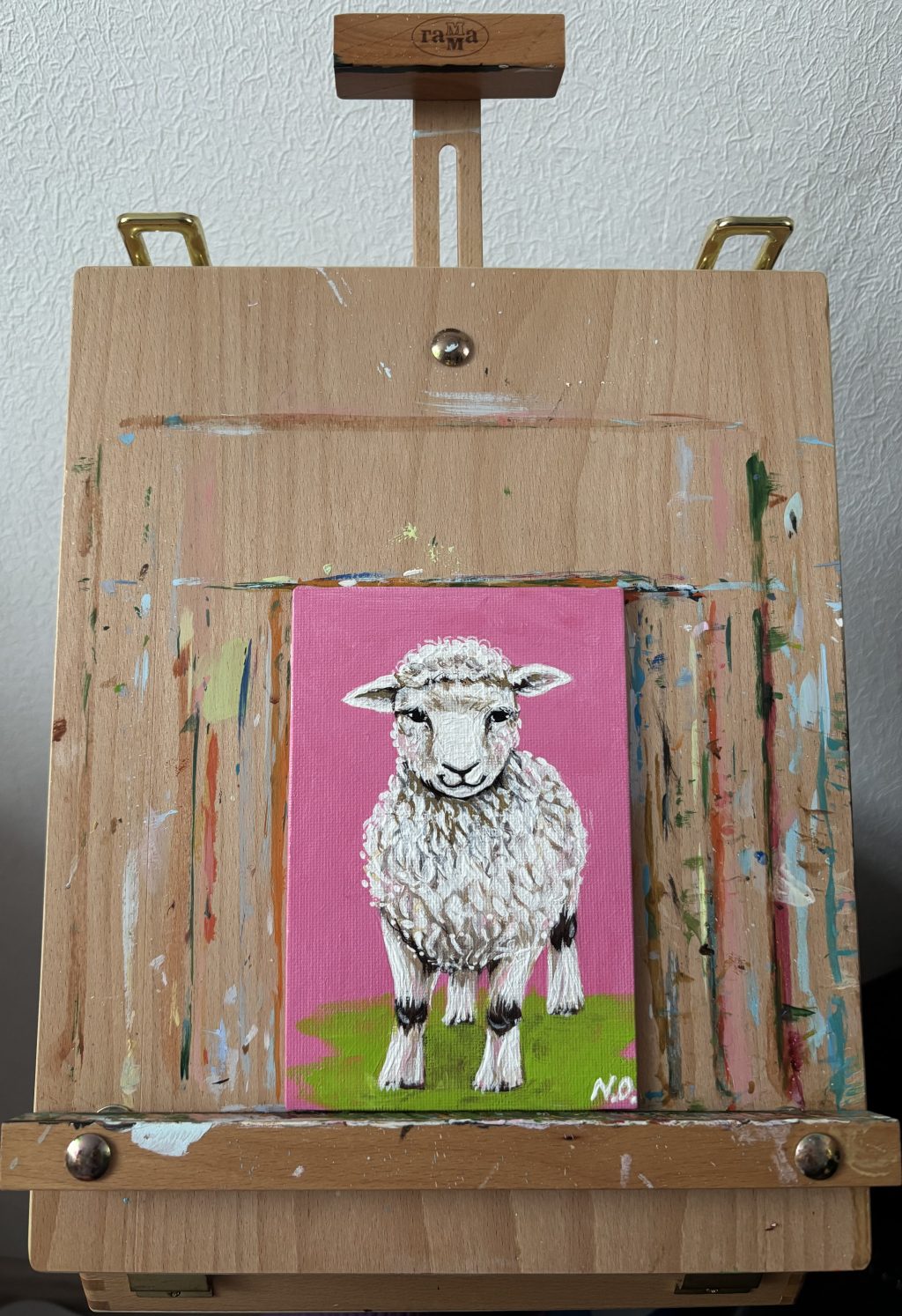 Картина акрилом «Барашек»