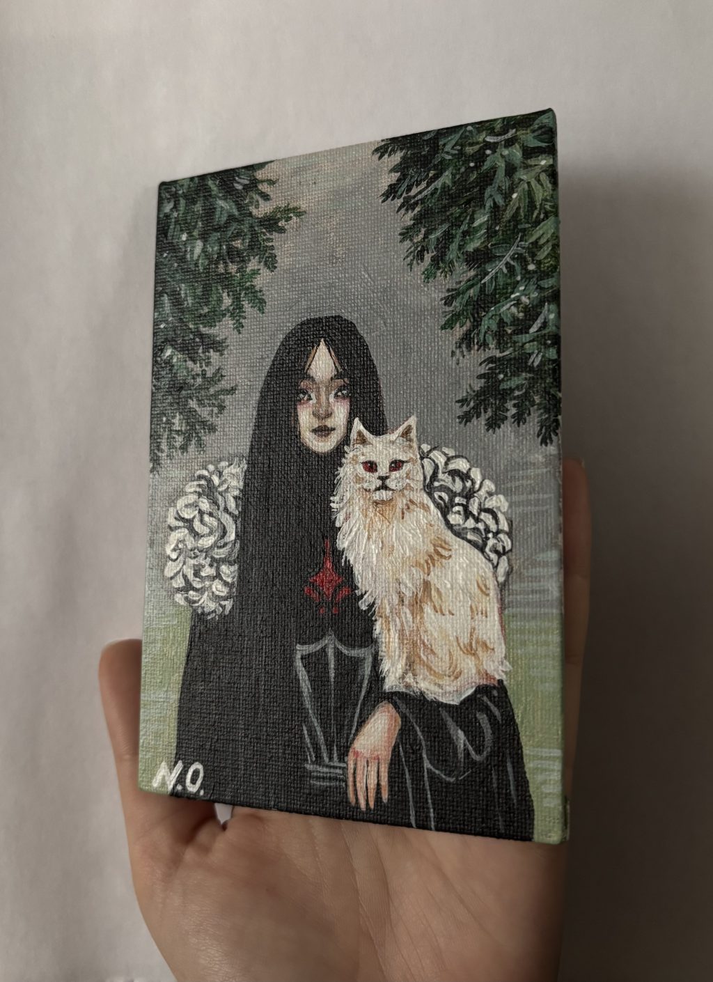 Картина акрилом «Ведьма»