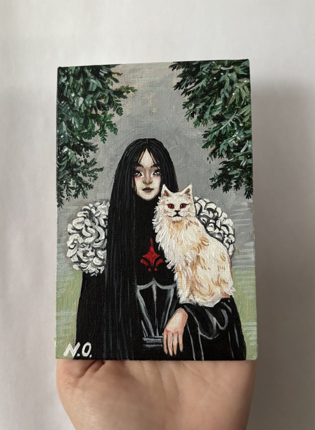 Картина акрилом «Ведьма»