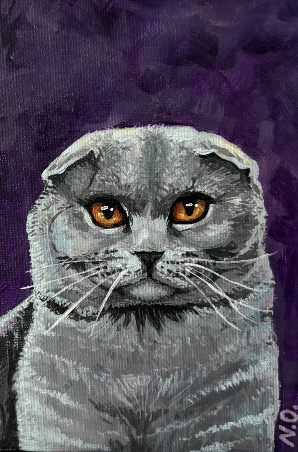 Картина акрилом «Кот»