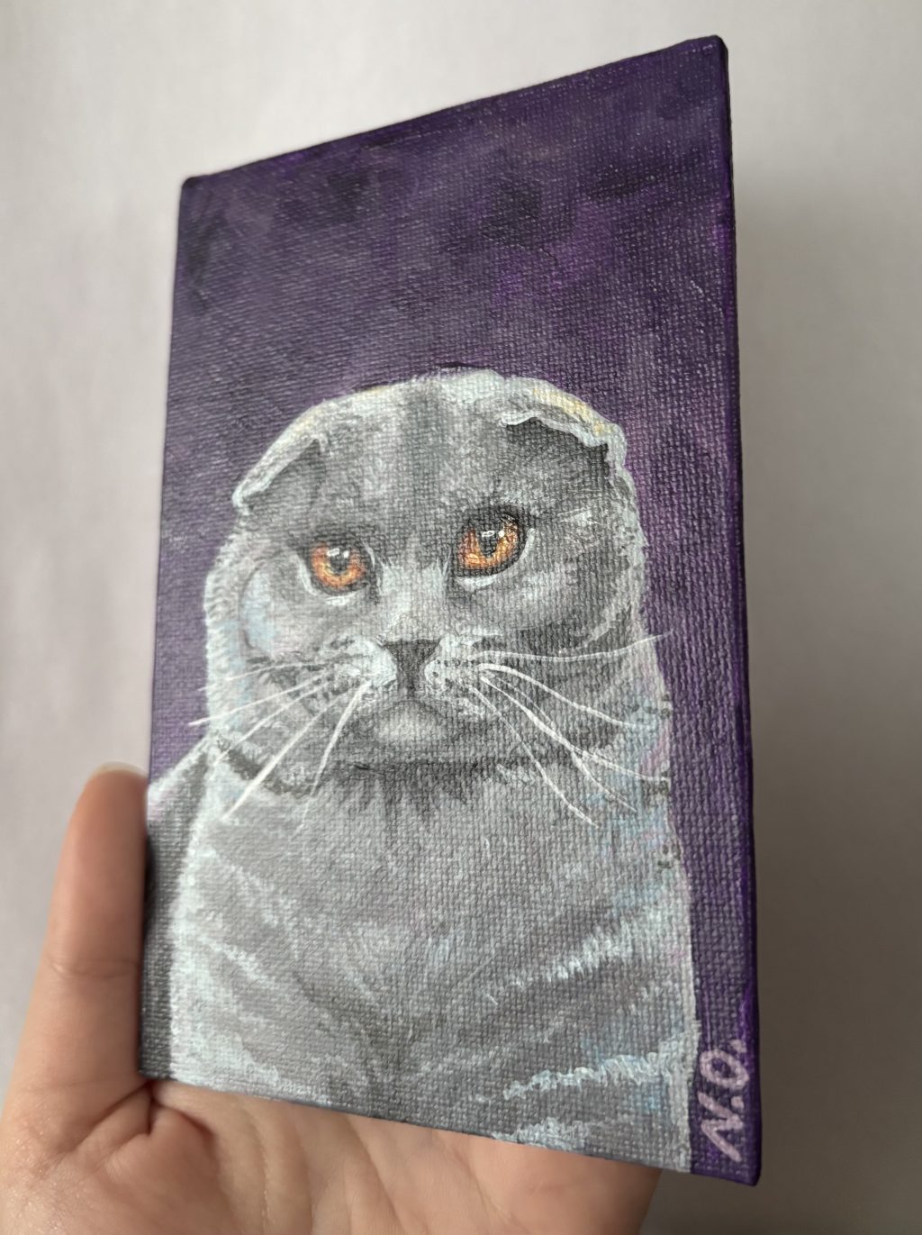 Картина акрилом «Кот»