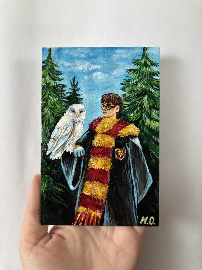 Картина акрилом «Гарри в лесу»