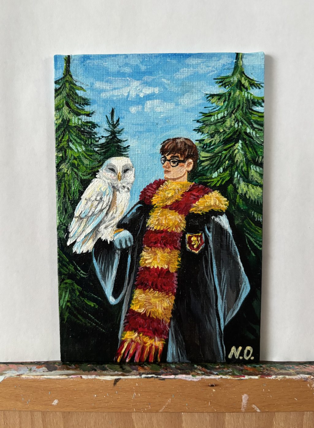 Картина акрилом «Гарри в лесу»