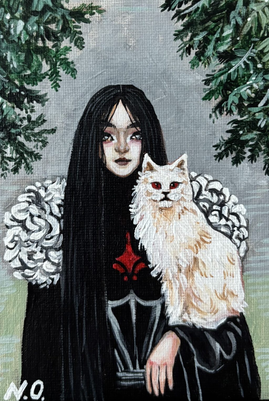 Картина акрилом «Ведьма»