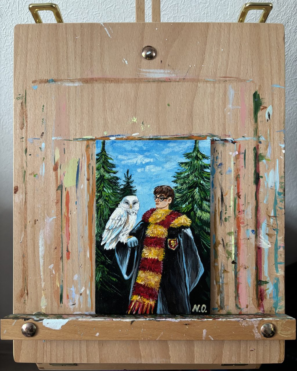 Картина акрилом «Гарри в лесу»