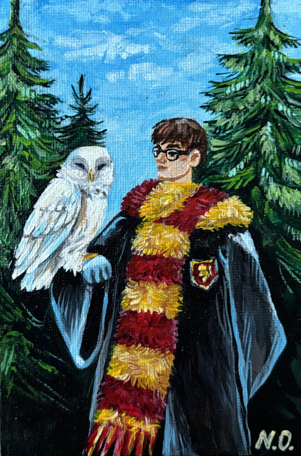 Картина акрилом «Гарри в лесу»