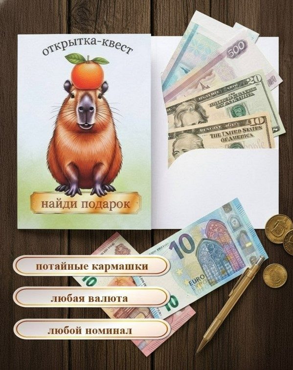 Открытка для денег