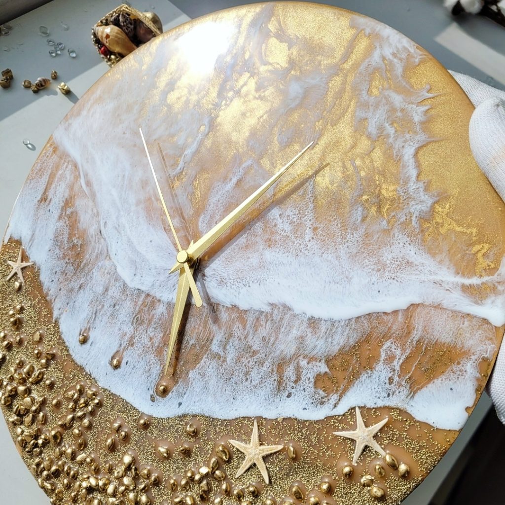 Часы «Время- золото». 30см ручная работа