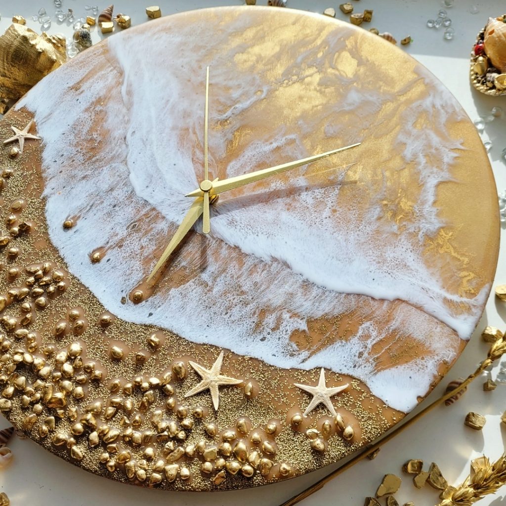 Часы «Время- золото». 30см ручная работа