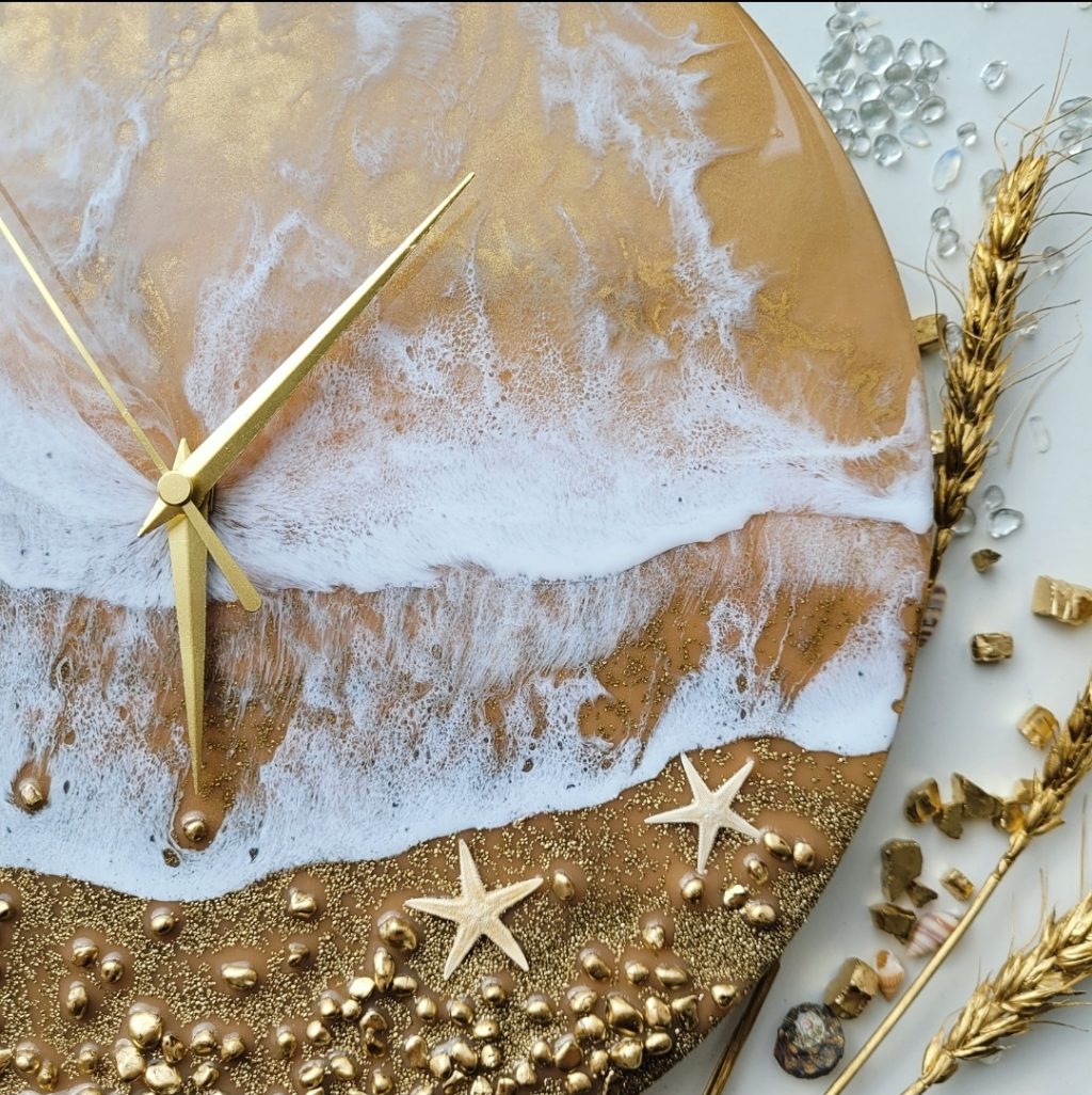 Часы «Время- золото». 30см ручная работа