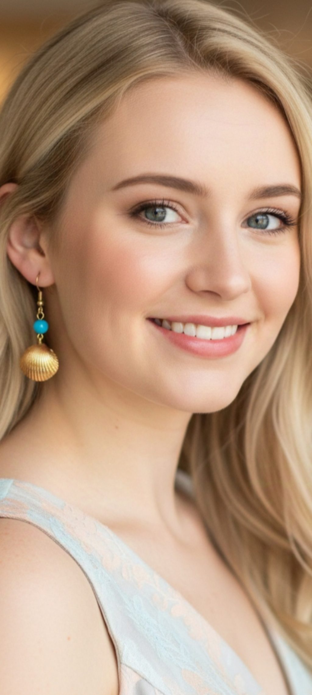 серьги Голубой агат