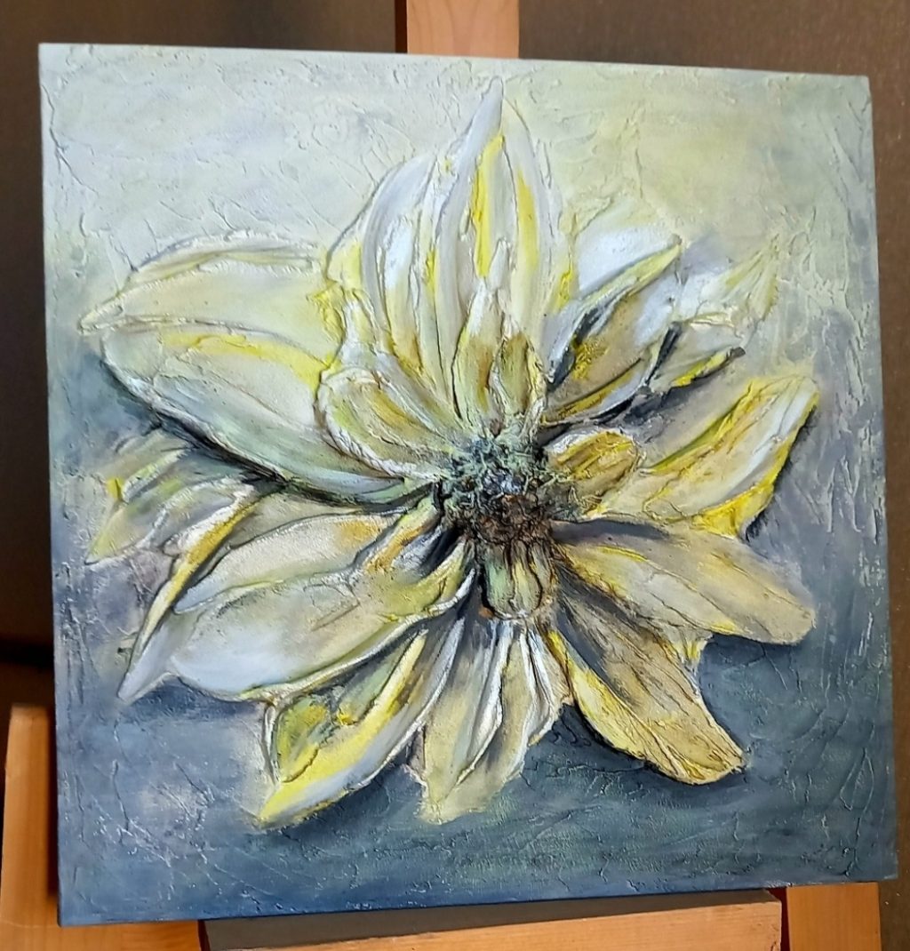 Текстурная картина Солнечный цветок