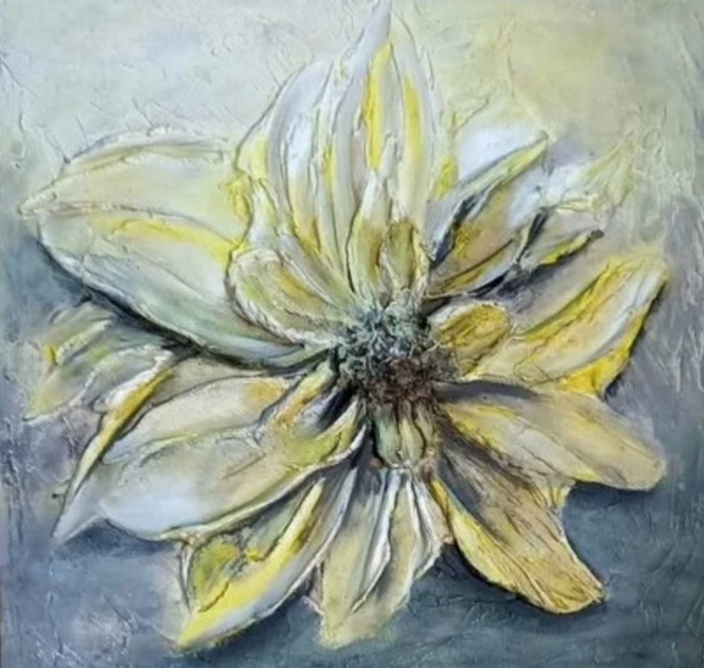 Текстурная картина Солнечный цветок