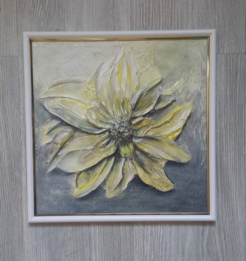 Текстурная картина Солнечный цветок