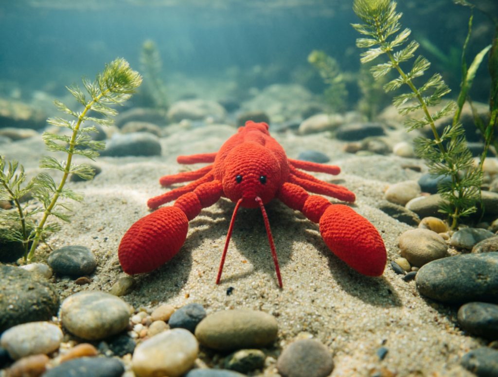 Вязаная мягкая игрушка РАК