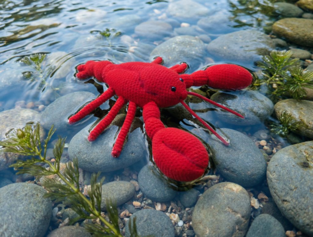 Вязаная мягкая игрушка РАК