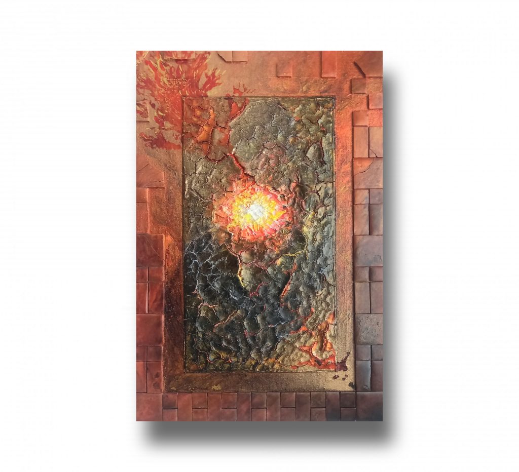 Интерьерная текстурная картина Рождение сверхновой 2.0 в интерьер