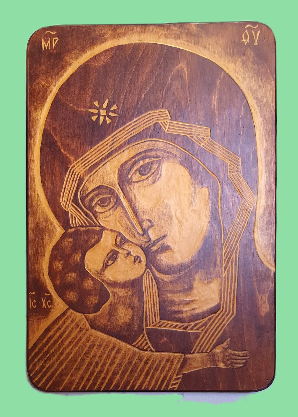 Икона Владимирская Божья Матерь (усеченная)