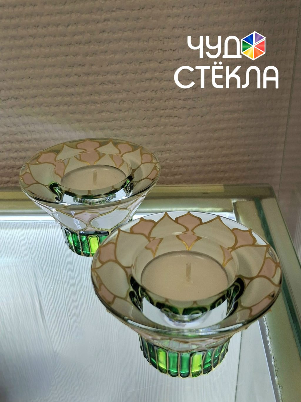 Подсвечник витражный «ЛОТОС»