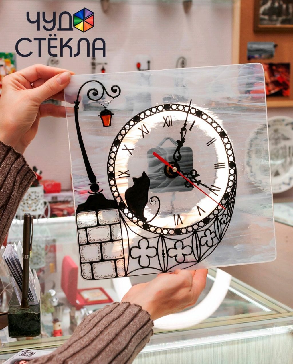 Витражные часы «Белые ночи»