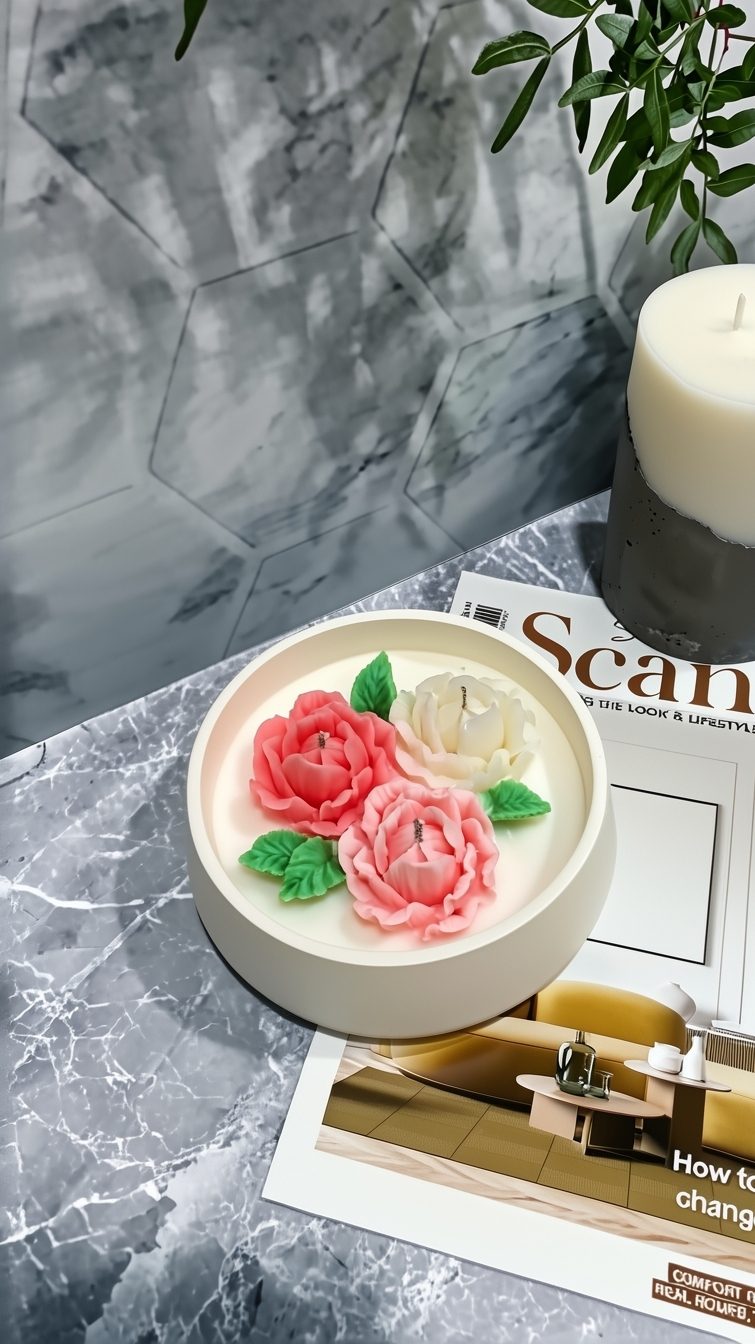 Ароматическая свеча «Пионы»