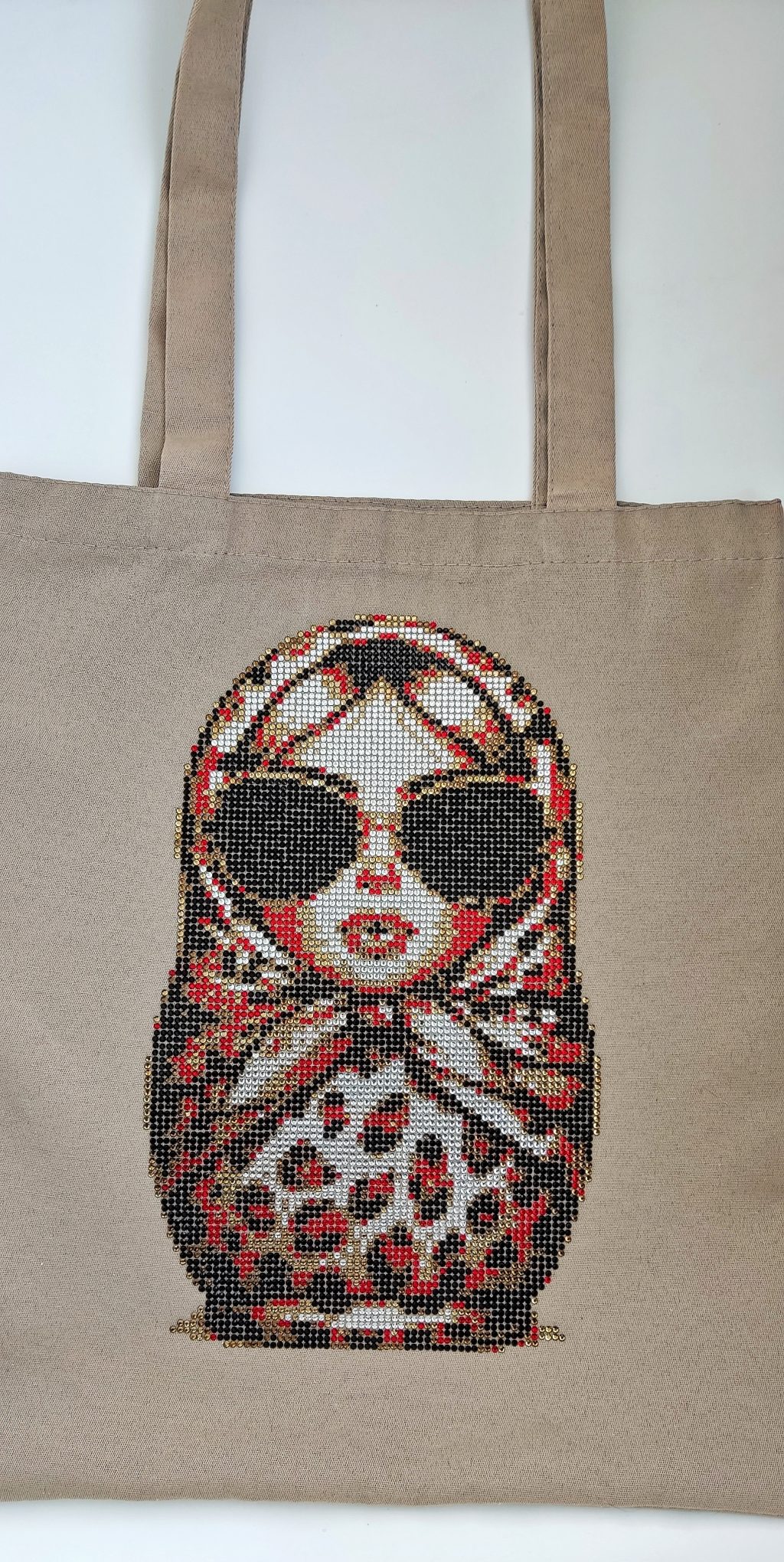 Шопер со стразами «Матрёшка»