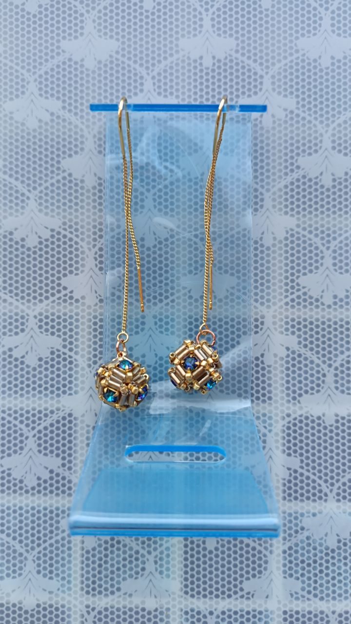 Серьги подвески кубики