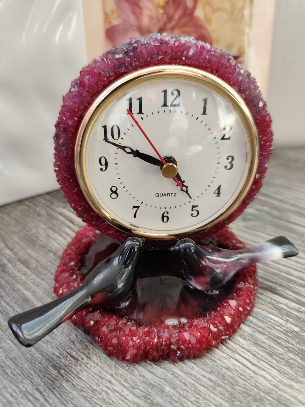 Часы каминные из эпоксидной смолы