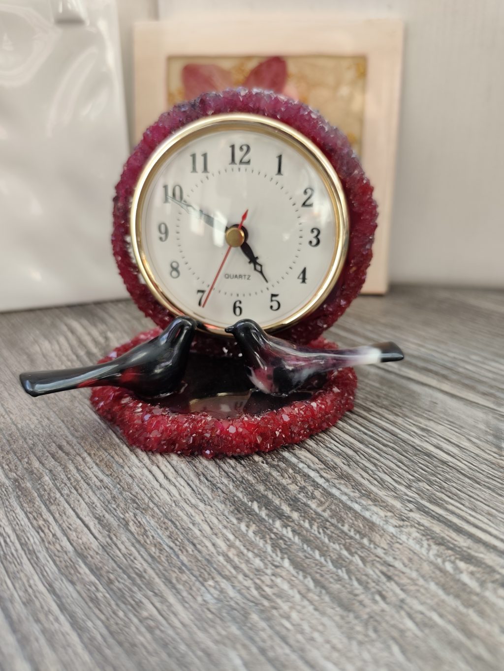 Часы каминные из эпоксидной смолы