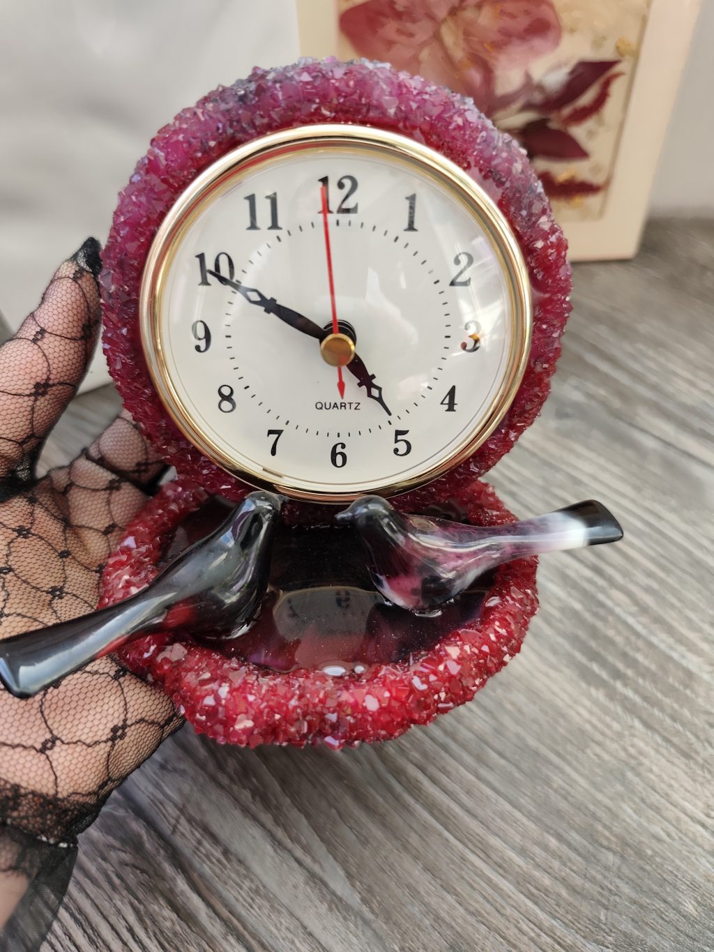 Часы каминные из эпоксидной смолы