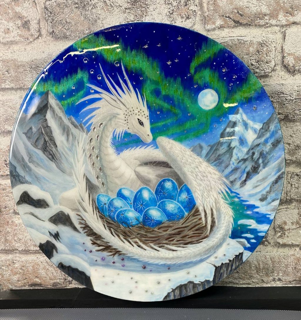 «Хрустальный дракон» Картина ручной работы