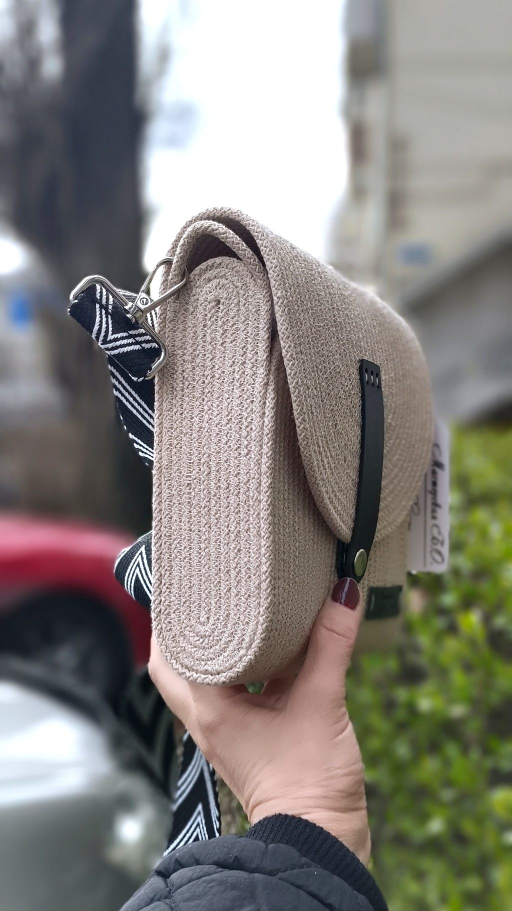 Сумка кросс-боди из шнура