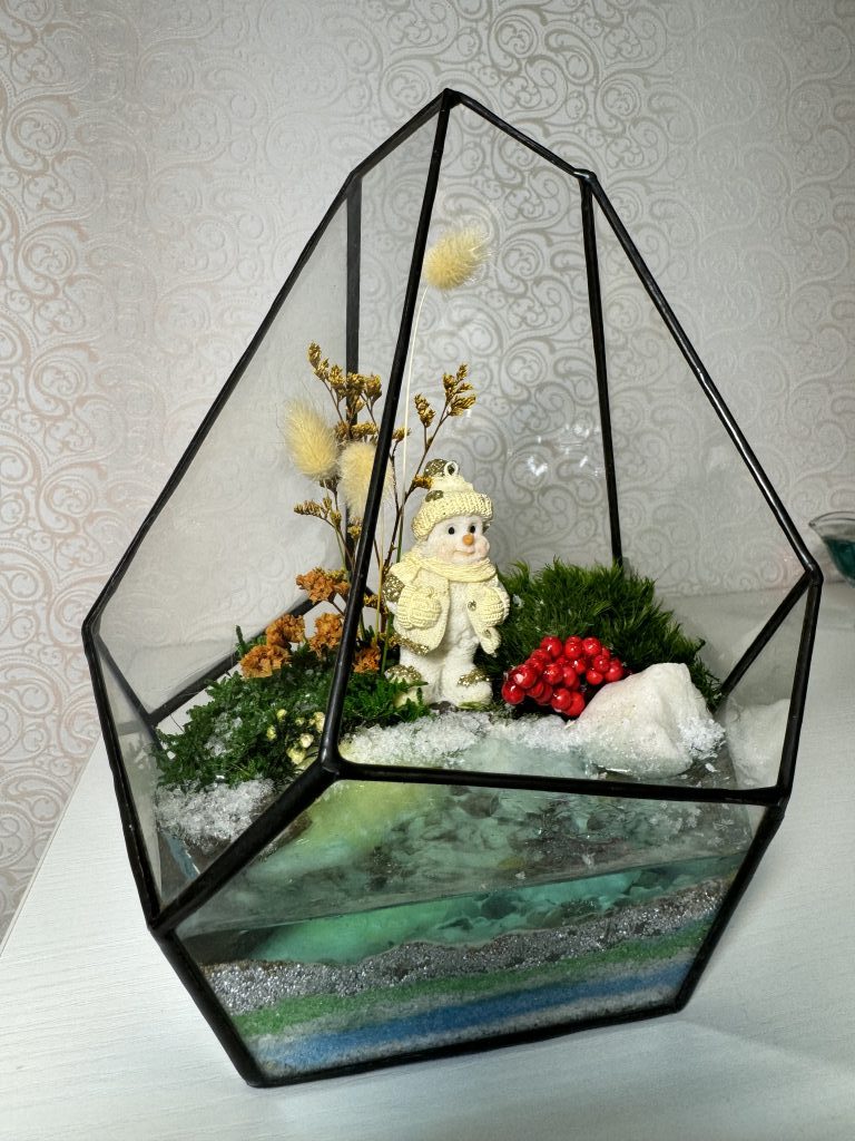 Цветок подарок моссариум